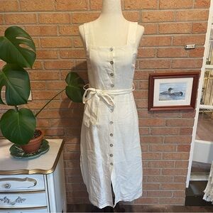 Rails White Button Up Midi Dress Size Small